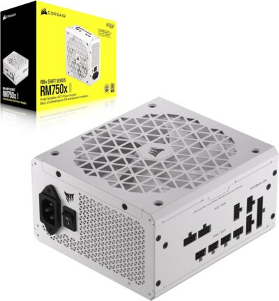 Corsair RMx SHIFT Series RM750x - 750 Watt 80 PLUS Gold Fully Modular Low-Noise ATX PSU - ATX 3.0 and PCIe 5.0 (White)