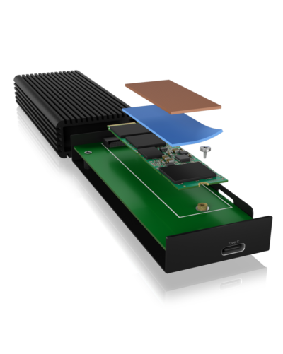 RaidSonic ICY BOX Behuizing voor 1x NVMe USB 3.2 (Gen 2x2) Type-C en Type-A interface - Afbeelding 4