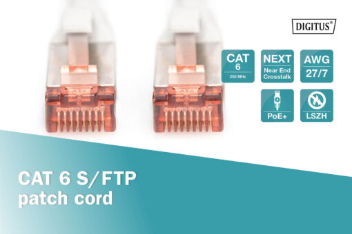 DIGITUS Patchkabel S-FTP Cat6 20m - Grijs - Afbeelding 2