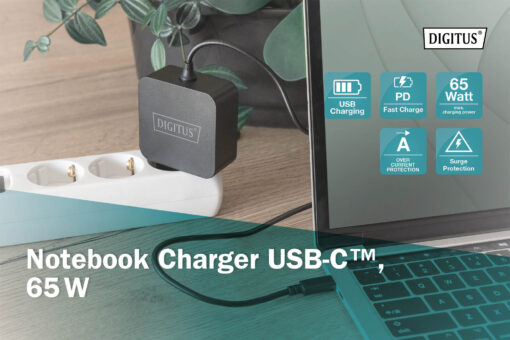 DIGITUS Notebooklader USB-C - 65W - Afbeelding 4