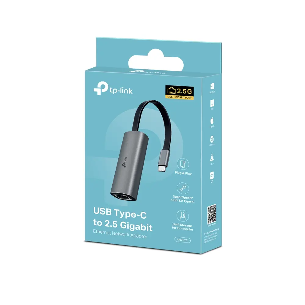TP-Link UE302C USB-C naar 2.5G Ethernet Adapter - Afbeelding 4