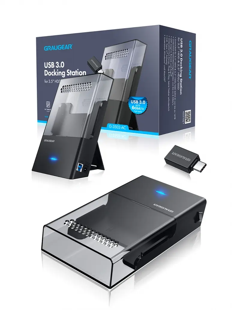 GRAUGEAR G-3502-AC HDD/SSD Docking Station – USB 3.2 Gen 1 - Afbeelding 2