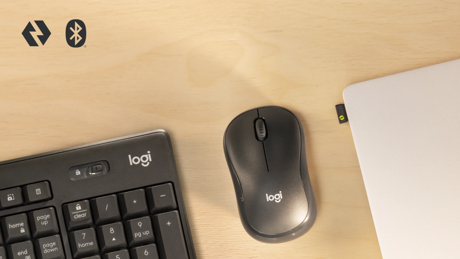 Draadloos werken met Logitech MK370 via Logi Bolt of Bluetooth