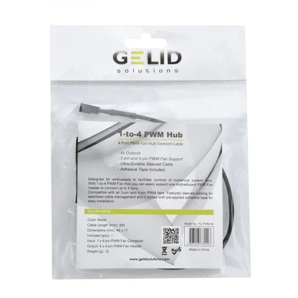 GELID 1-to-4 PWM Fan Hub – detailaanzicht 4