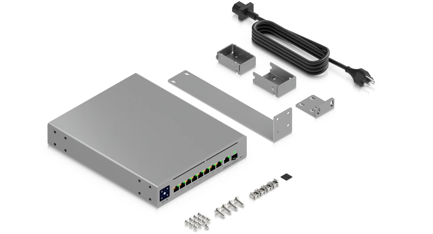 Long-Range Switch 8 PoE – verpakkingsinhoud