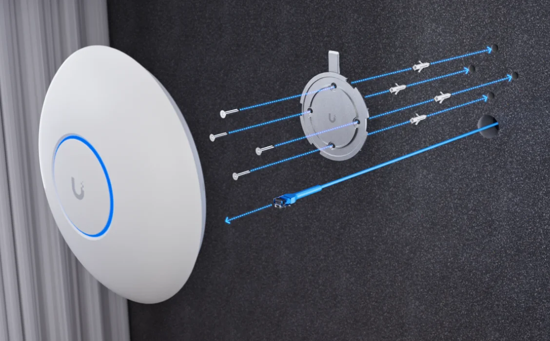 UniFi U7 Long-Range – montagevoorbeeld