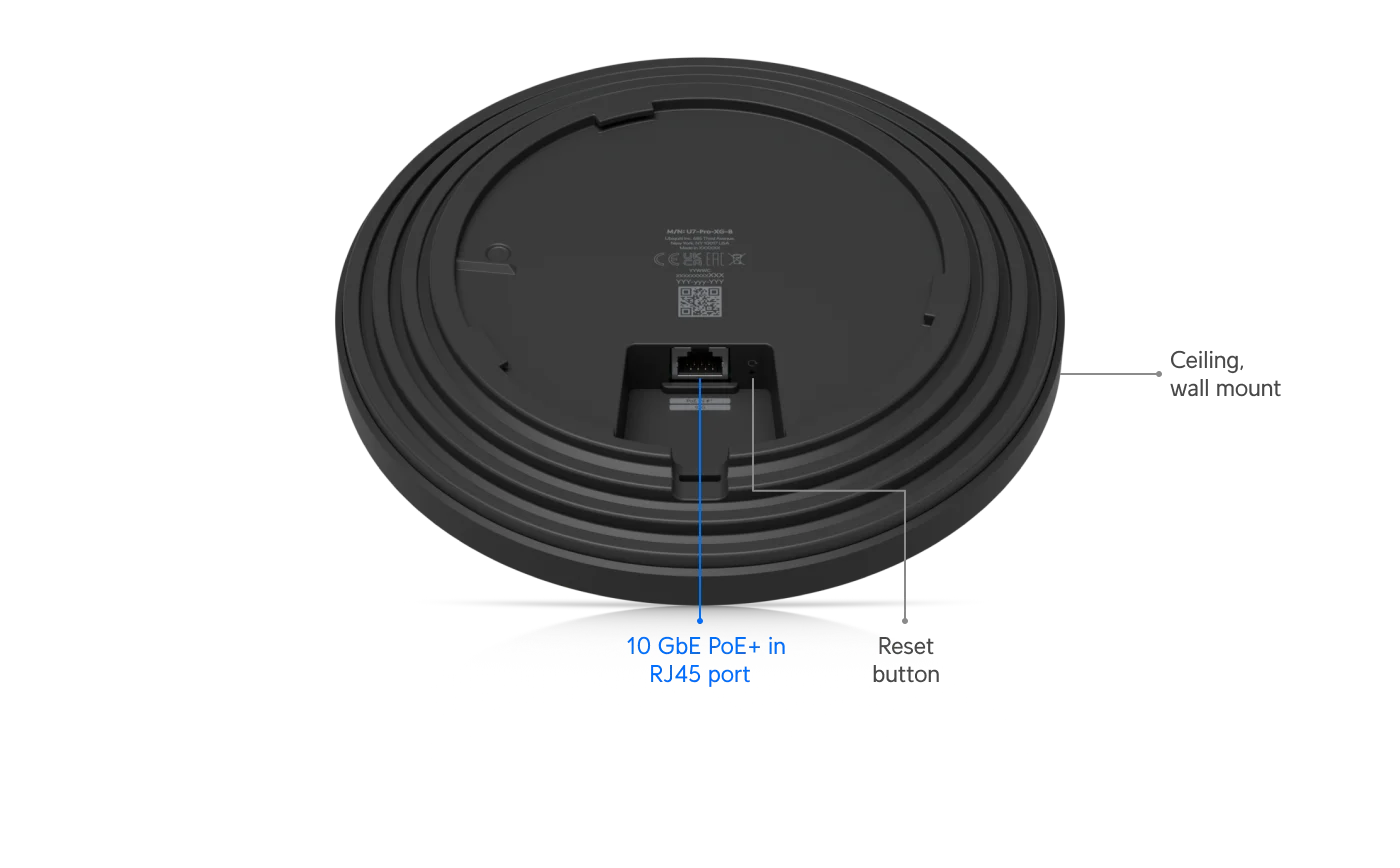 U7 Pro XG zwart – technische tekening