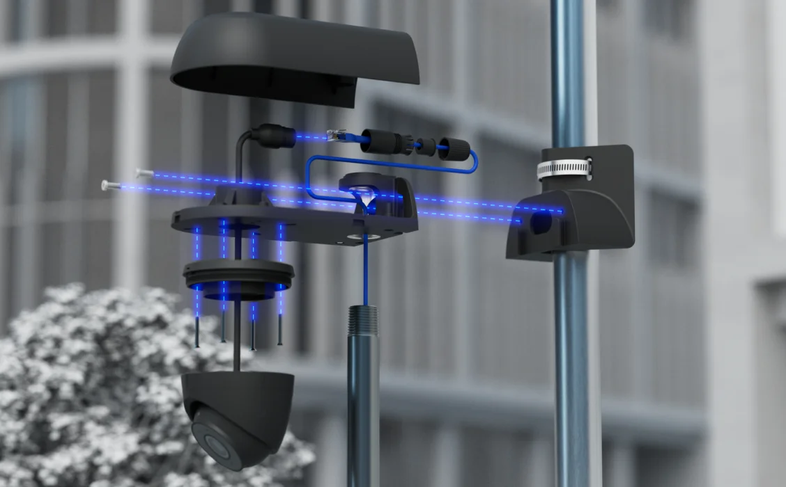 Camera Arm Mount zwart – in gebruik