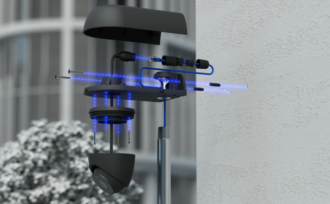 Camera Arm Mount zwart – in gebruik