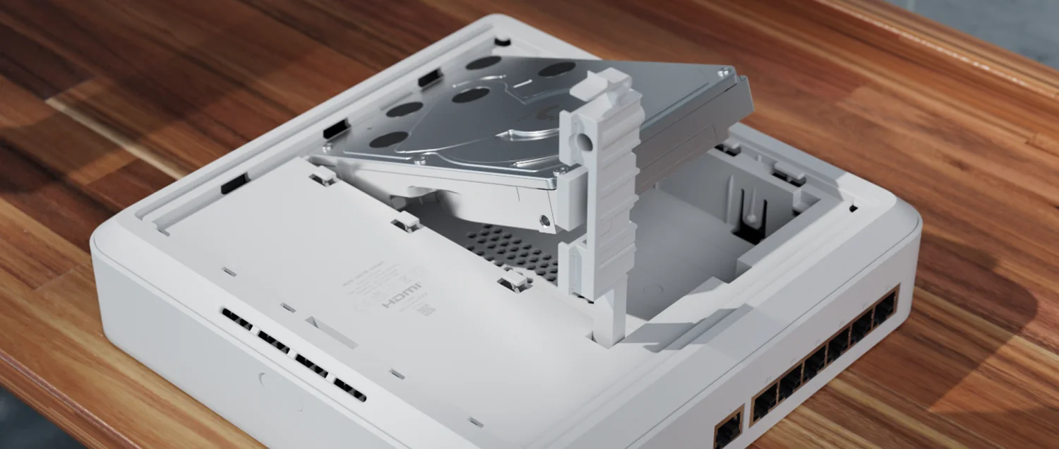 UACC-HDD-S-4TB – voorbeeld van montage in een recorder