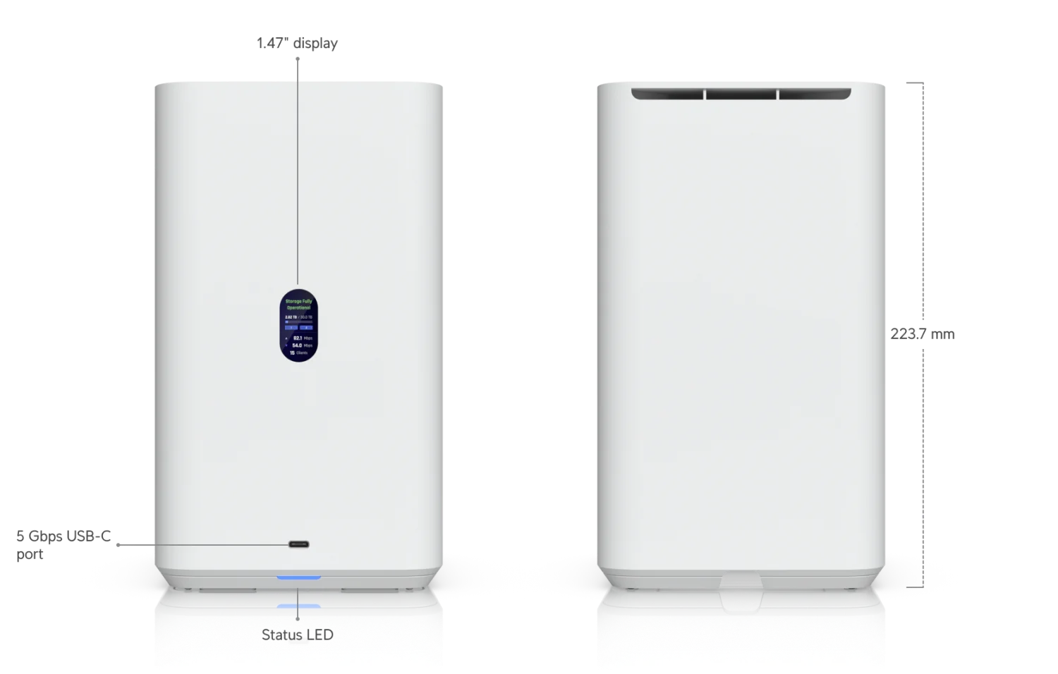 UNAS 2 wit – technische tekening