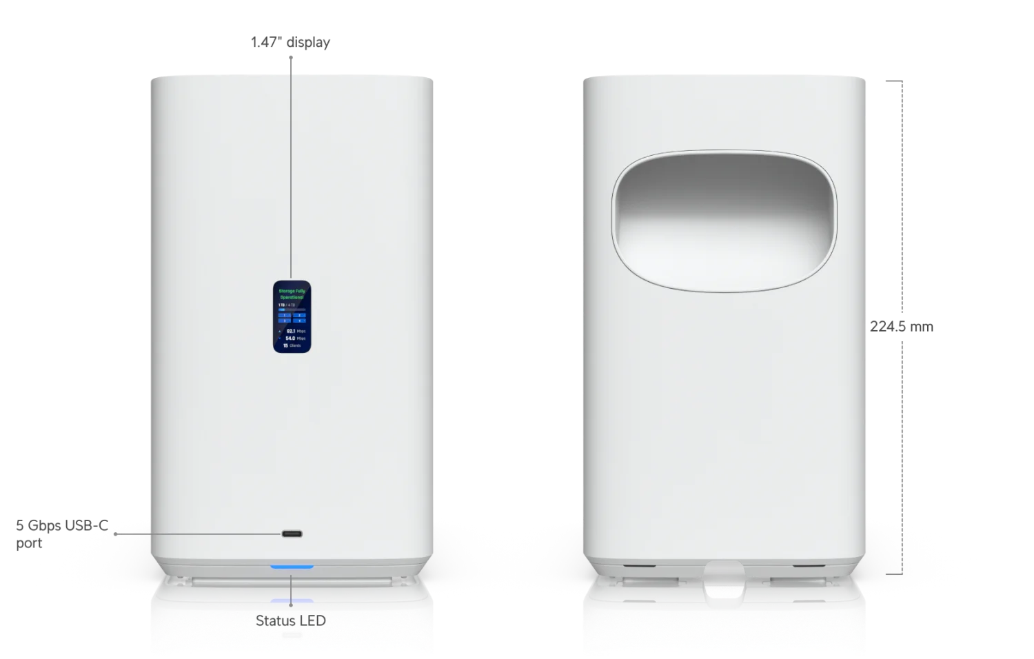 UNAS 4 wit – technische tekening