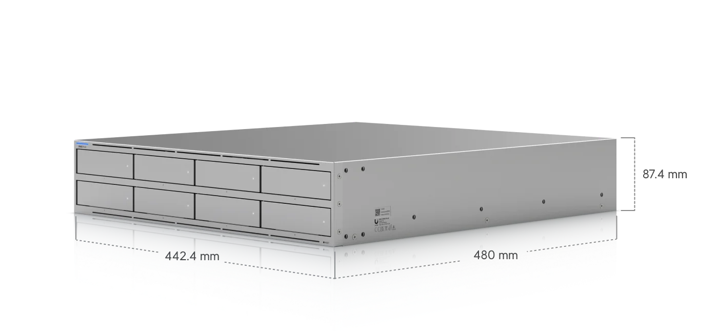 UNAS Pro 8 – technische tekening