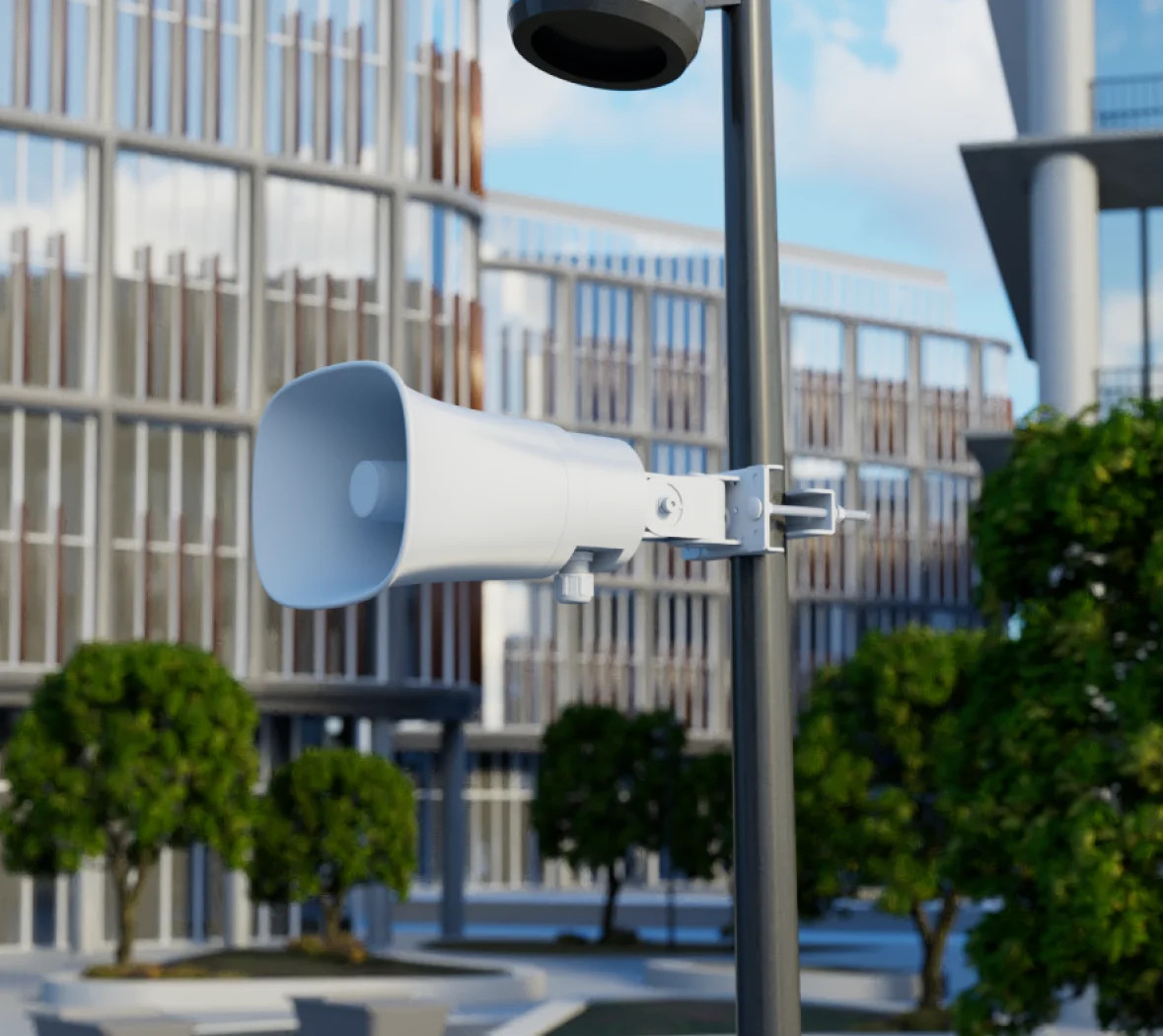 AI Horn Speaker – montagevoorbeeld
