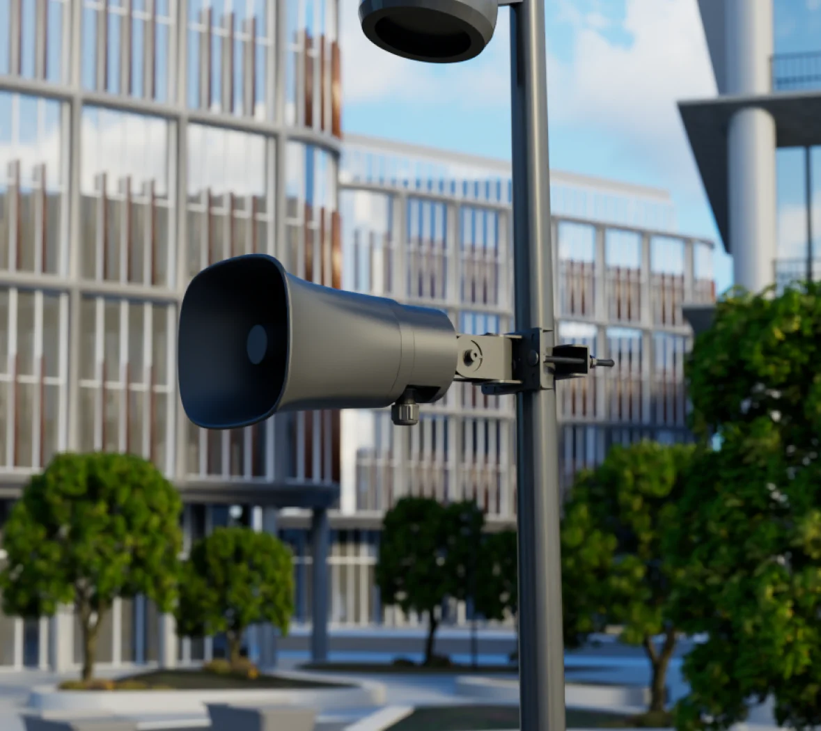 AI Horn Speaker – montagevoorbeeld