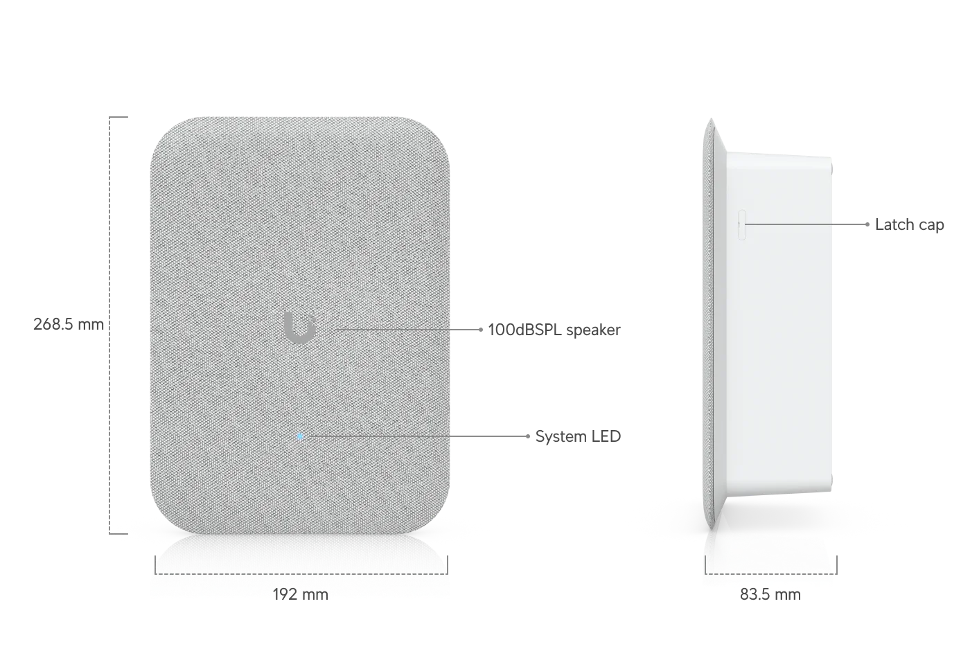 UP-AI-Speaker – technische tekening 1