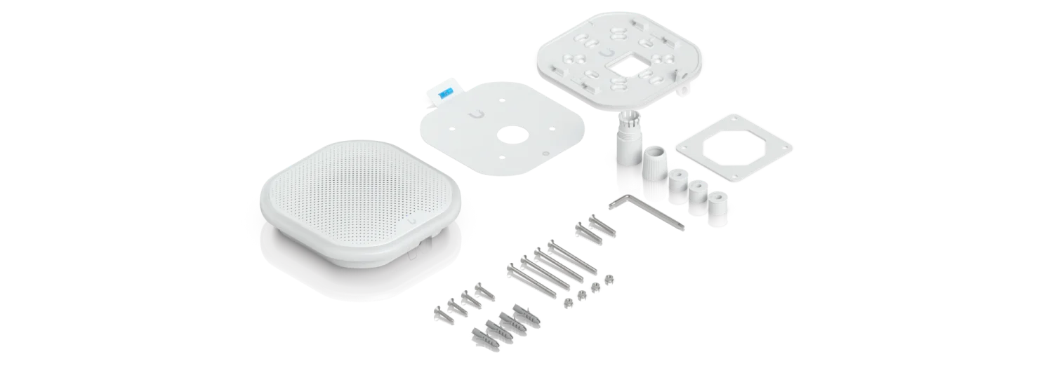 UniFi Protect Siren PoE – meegeleverde onderdelen