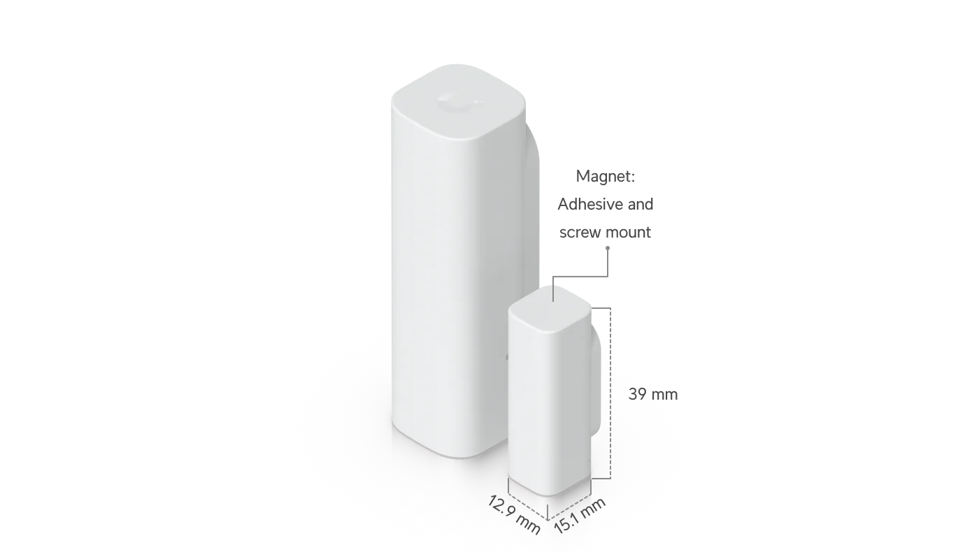 SuperLink Entry Sensor 3-pack – afmetingen en aansluitingen