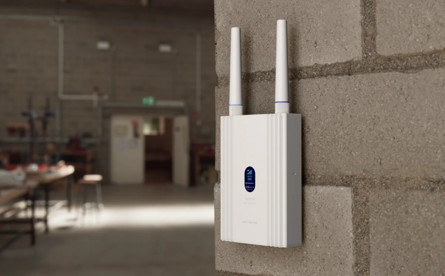 SuperLink Gateway HA gemonteerd aan een wand