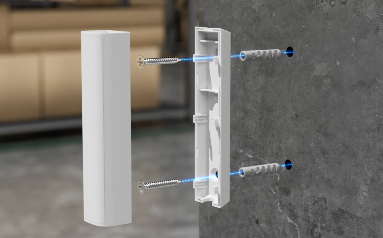 SuperLink Motion Sensor – montagevoorbeeld