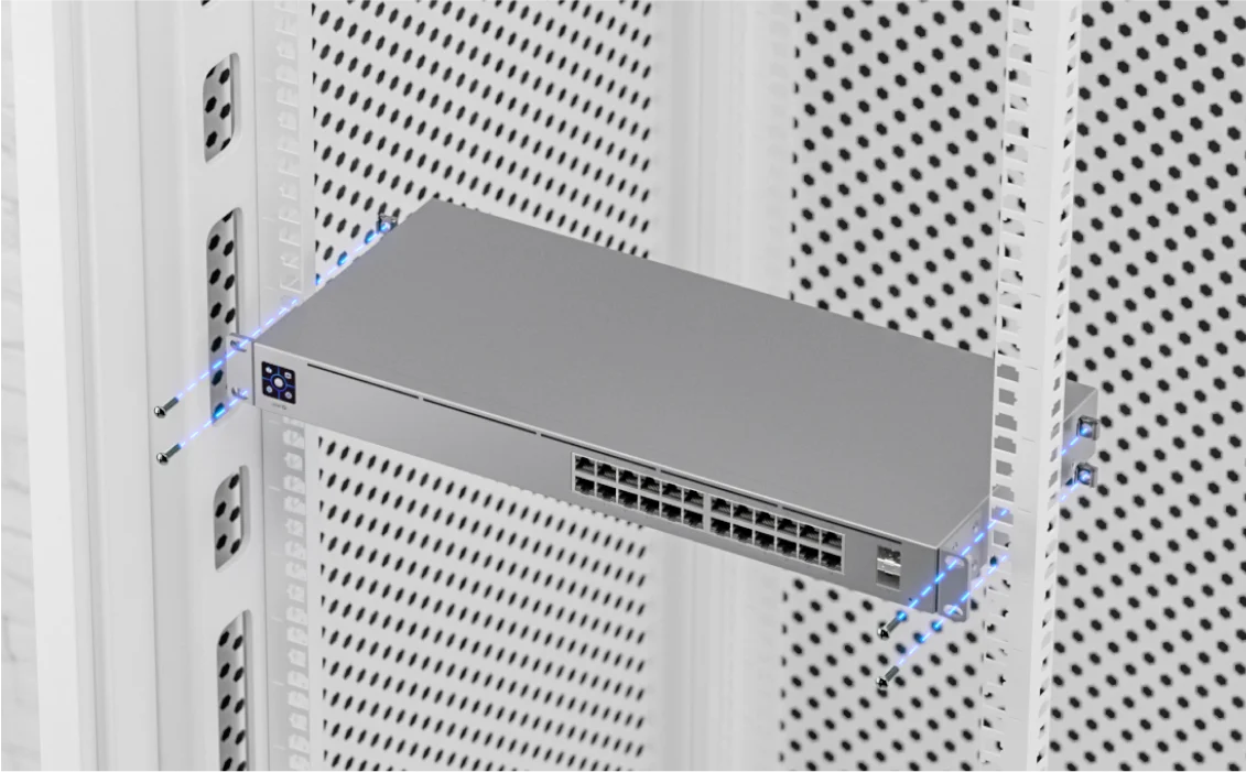 UniFi Switch 24 PoE – rackmontage