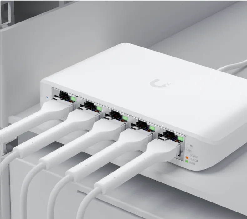 UniFi Switch Flex Mini 5-pack – netwerkaansluitingen van één switch