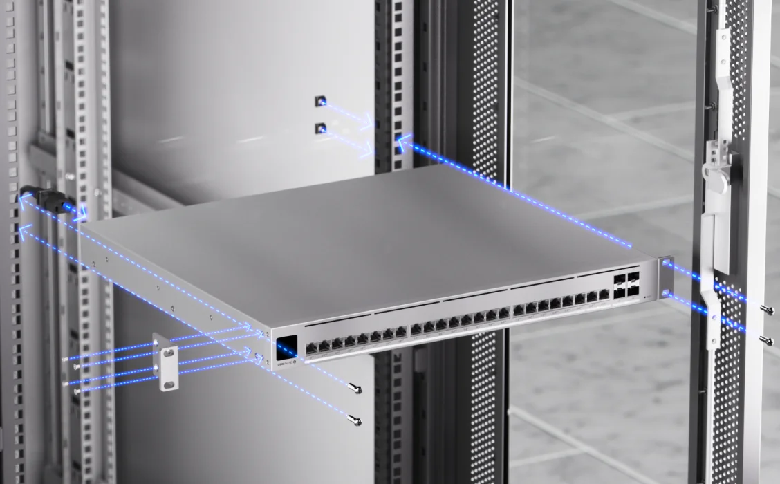 UniFi Switch Pro HD 24 PoE – installatie in een rack