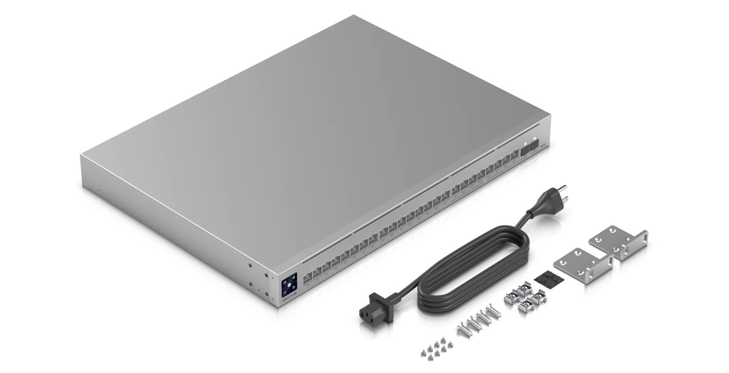 UniFi Switch Pro Max 24 PoE – meegeleverde onderdelen