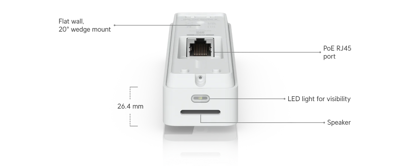 Doorbell Lite wit – technische tekening