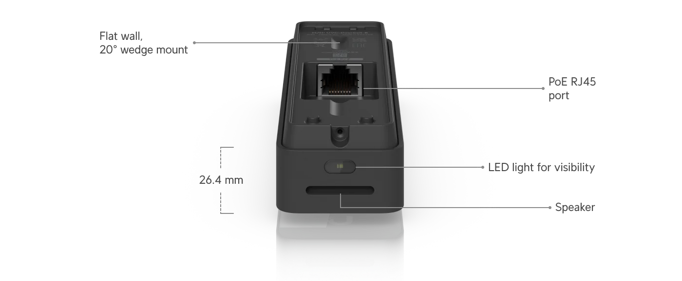 Doorbell Lite zwart – technische tekening