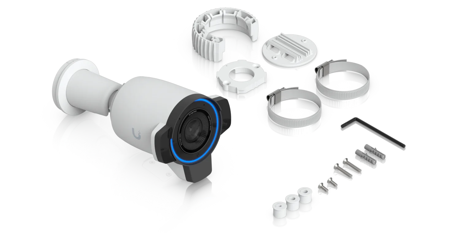 G6 Edge Bullet camera en meegeleverd montagemateriaal